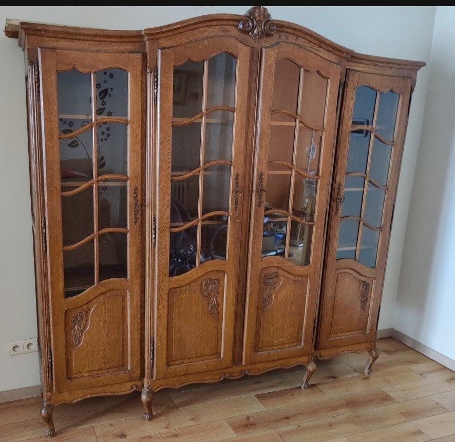 à donner - Vaisselier en bois, avec portes vitrées, Enlèvement