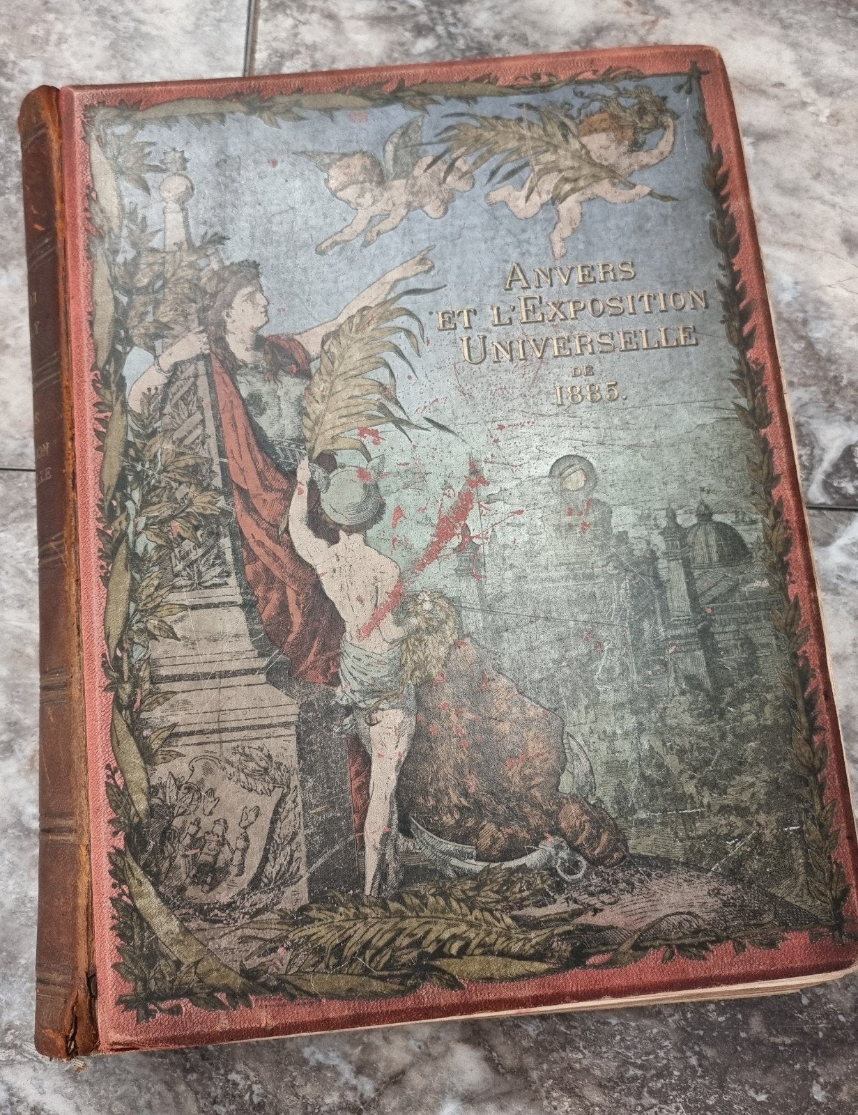 groot antiek boek, Antiek en Kunst, Ophalen of Verzenden