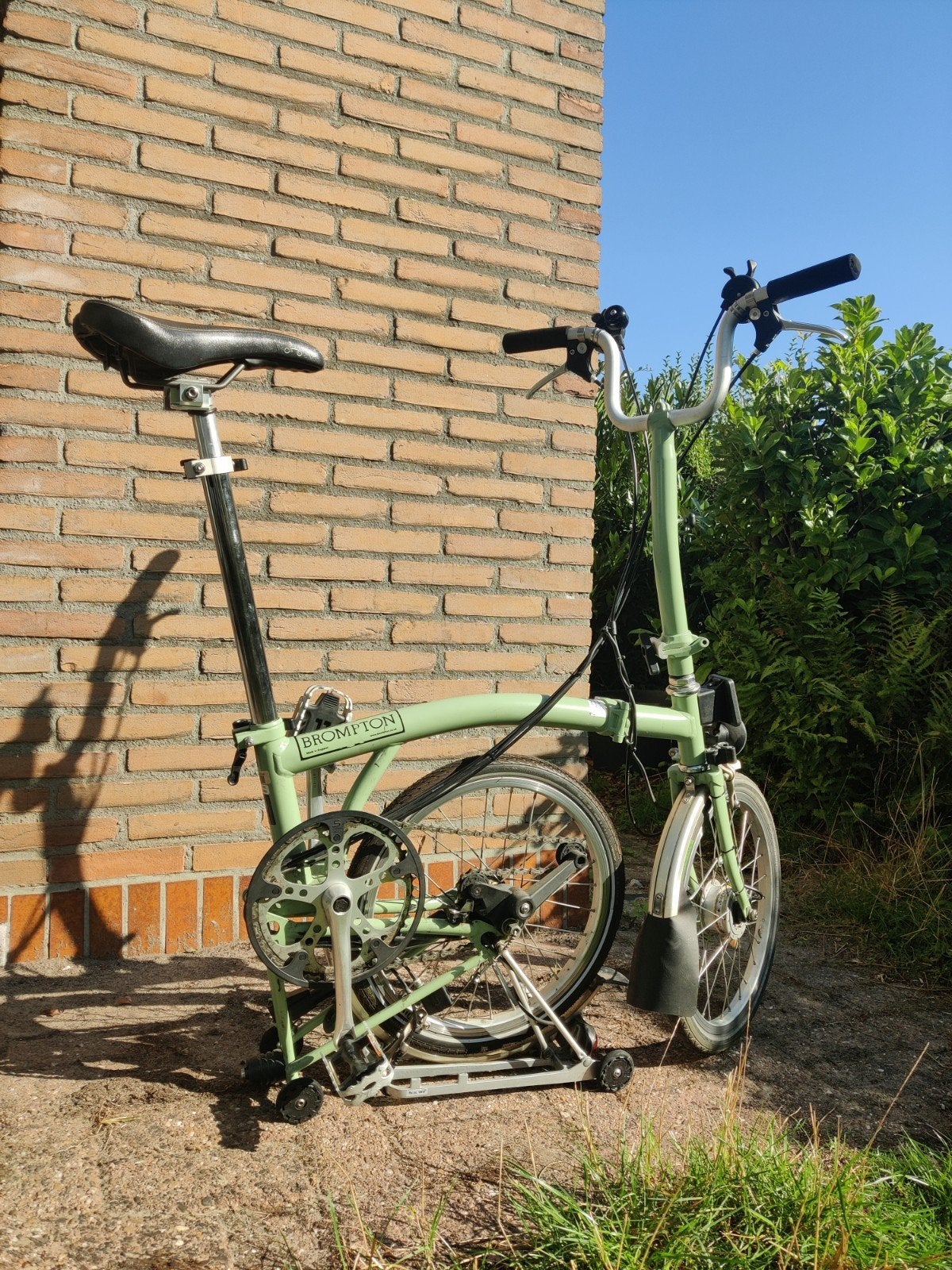 Brompton vouwfiets in fris muntgroen, Ophalen, Gebruikt, Brompton
