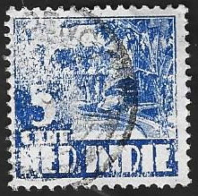1 Postzegel Nederlands-Indië 1934 Karbouw, Timbres & Monnaies, Timbres | Indes orientales néerlandaises, Enlèvement ou Envoi, Affranchi