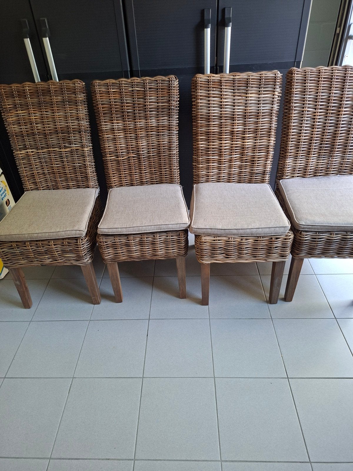 Rotan stoelen 4stuks, Huis en Inrichting, Stoelen, Ophalen