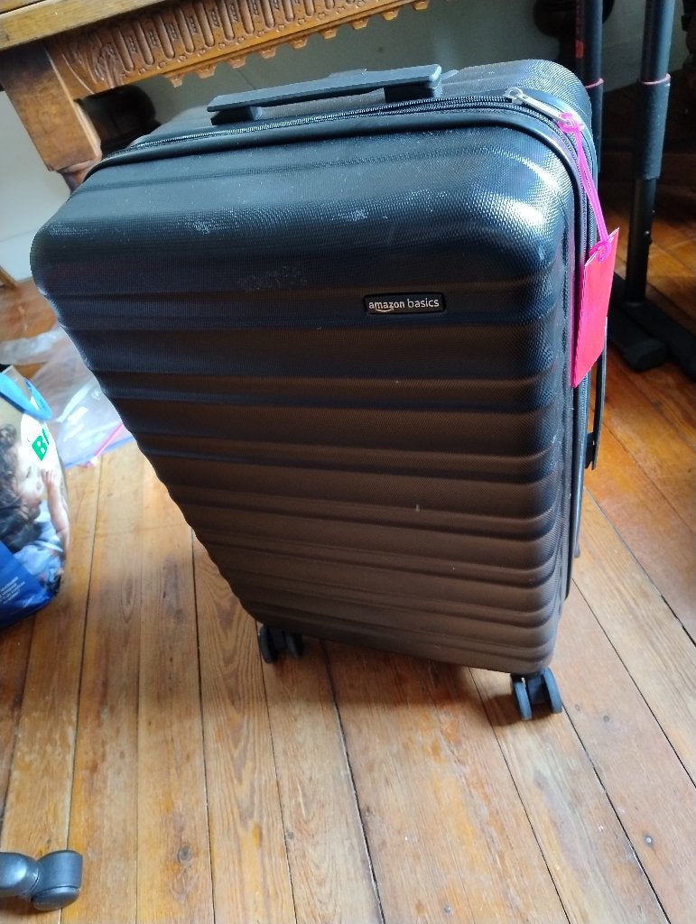 Grande Valise De Voyage, Roulettes, Plastique dur, Comme neuf, Enlèvement