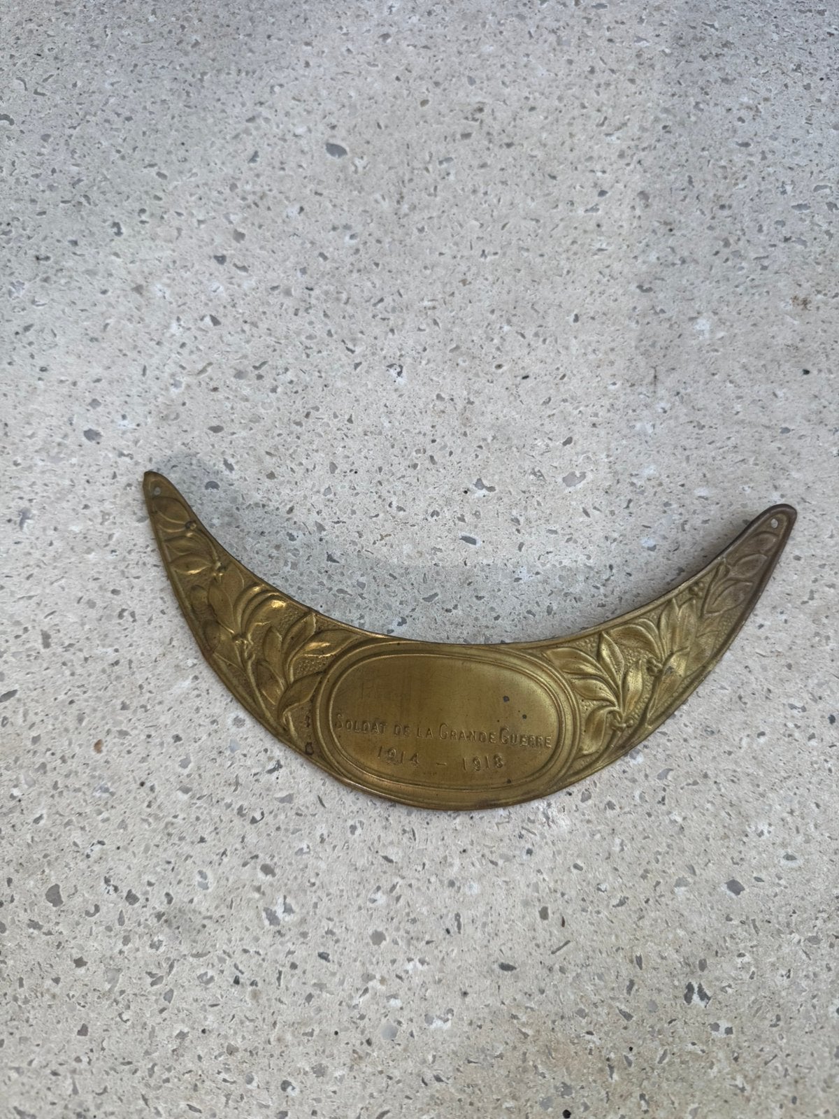 Wo1 Franse helmplaat 1914-1918, Verzamelen, Ophalen of Verzenden