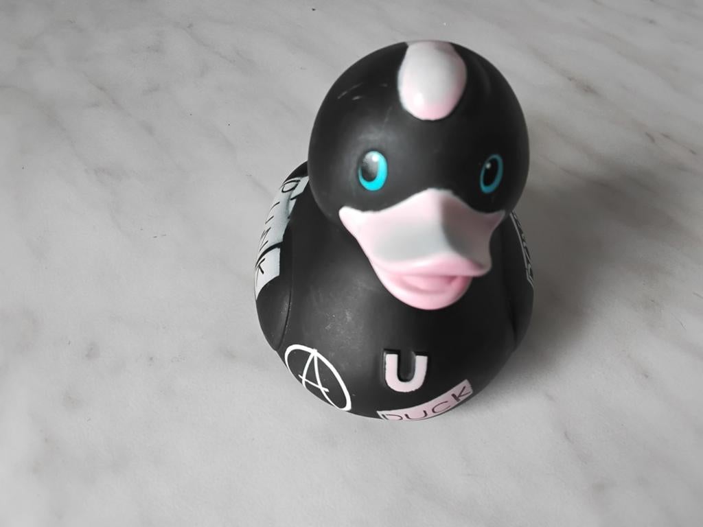 Design eendje Punk duck Bud, Verzamelen, Ophalen of Verzenden