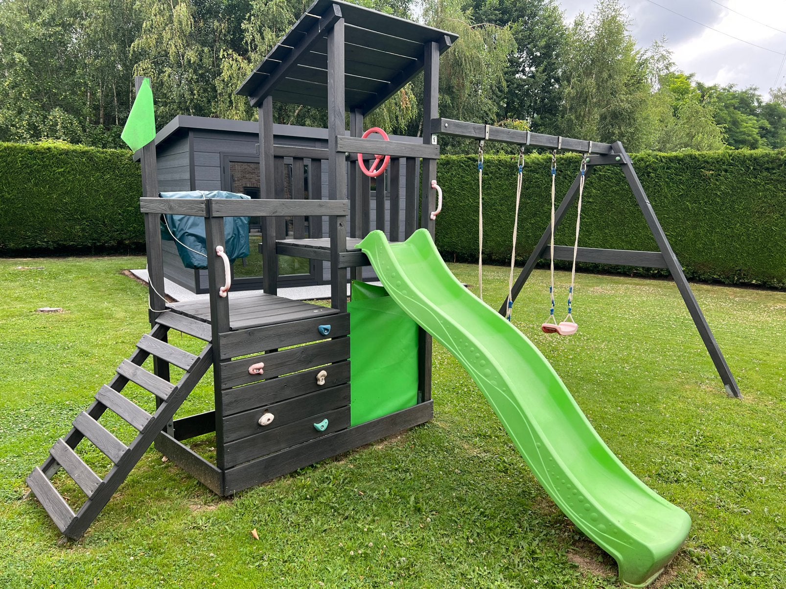 Balançoire bois, Kinderen en Baby's, Speelgoed | Buiten | Speeltoestellen, Ophalen, Gebruikt, Schommel