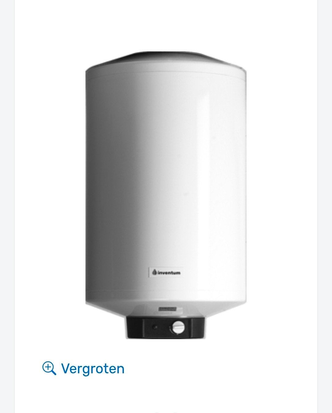 Inventum hoogvermogen boiler 80L, Doe-het-zelf en Bouw, Ophalen, Gebruikt, 20 tot 100 liter, Terugslagbeveiliging (TTB)
