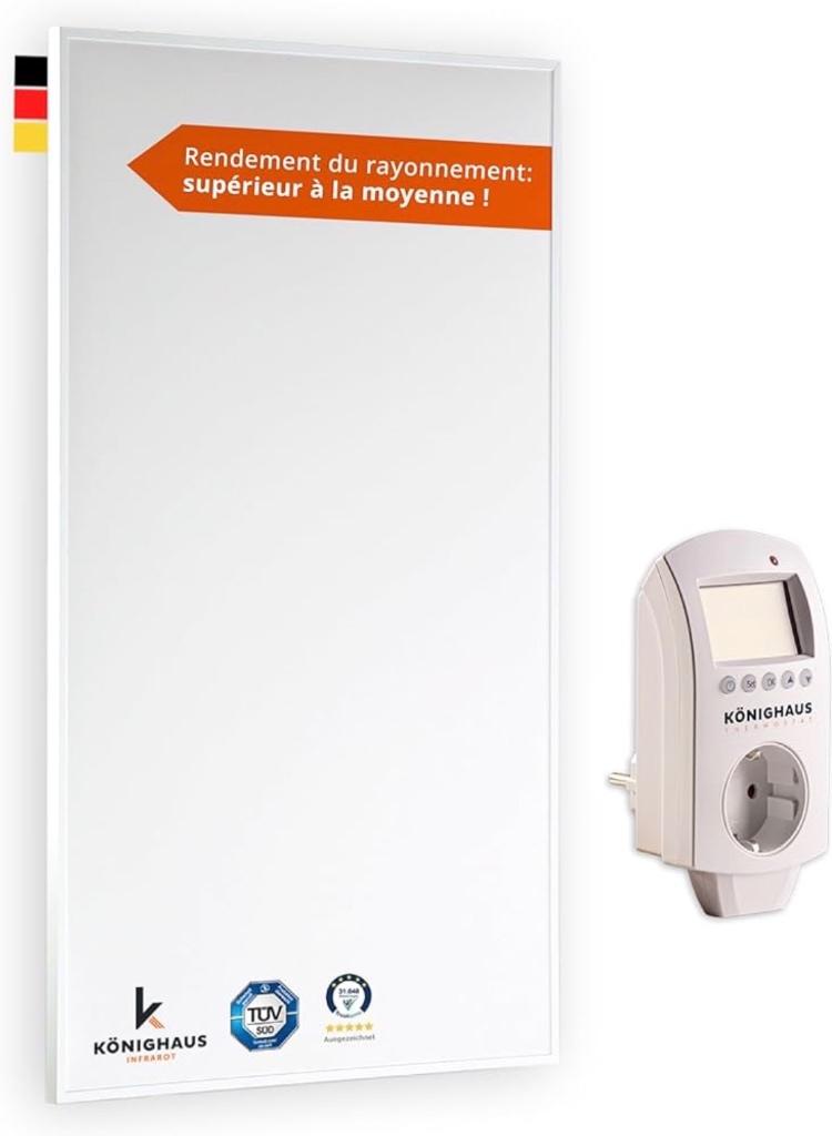 3 piece Könighaus infraroodpaneel 1000W Met thermostaat, 800 watts ou plus, Enlèvement ou Envoi, Comme neuf, Haut rendement (HR)