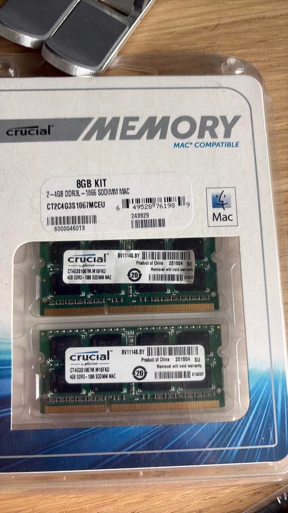Ram 2*4GB ddr3l 1066, Computers en Software, RAM geheugen, Ophalen, Gebruikt