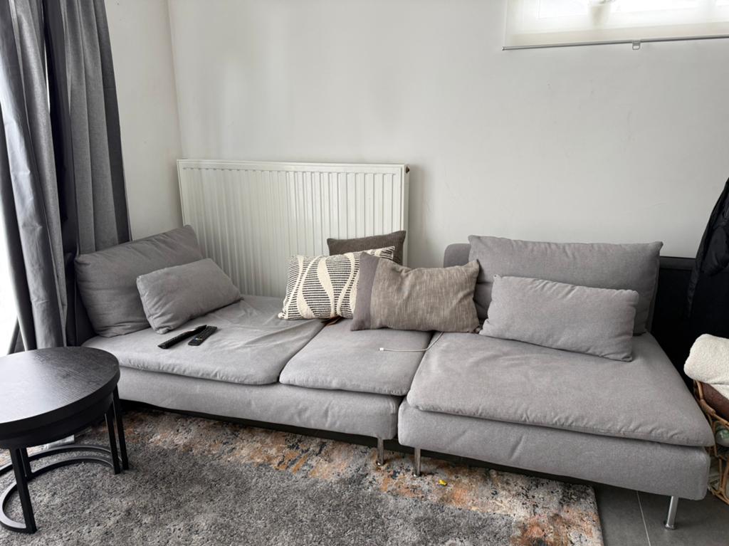 Grijze zetel ikea, Ophalen, Zo goed als nieuw