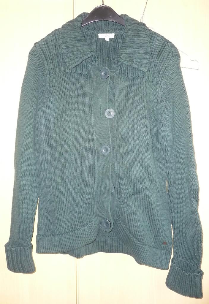Gilet dame manches longues 100 % coton, taille L, Enlèvement ou Envoi, Porté, Taille 38/40 (M), Vert