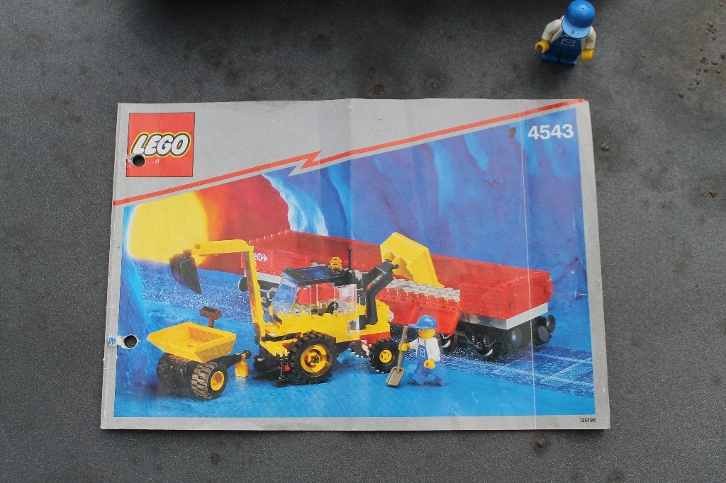 Tracteur ferroviaire à plateau Lego 4543, Lego, Ensemble complet, Utilisé, Instructions incluses