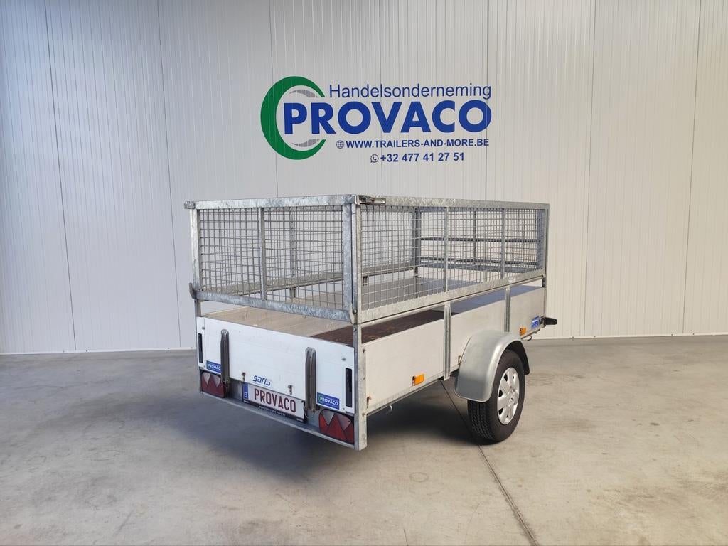 Aanhangwagen 750kg • keuringsvrij • loofrekken • 127x250cm