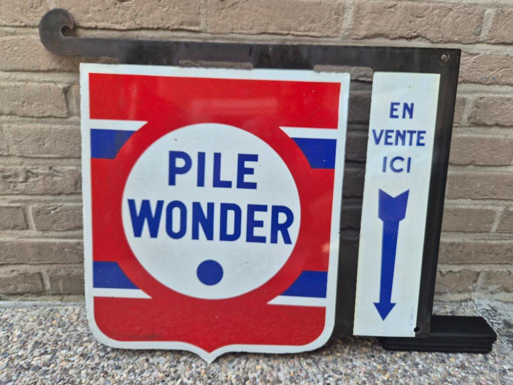 emaillebord, Ophalen of Verzenden, Gebruikt, Reclamebord