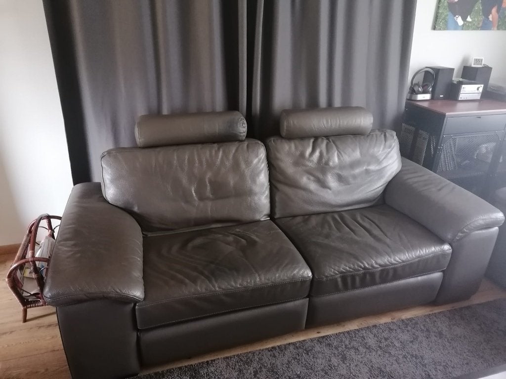 Salon in leder, Ophalen, Gebruikt, Rechte bank, 200 tot 250 cm