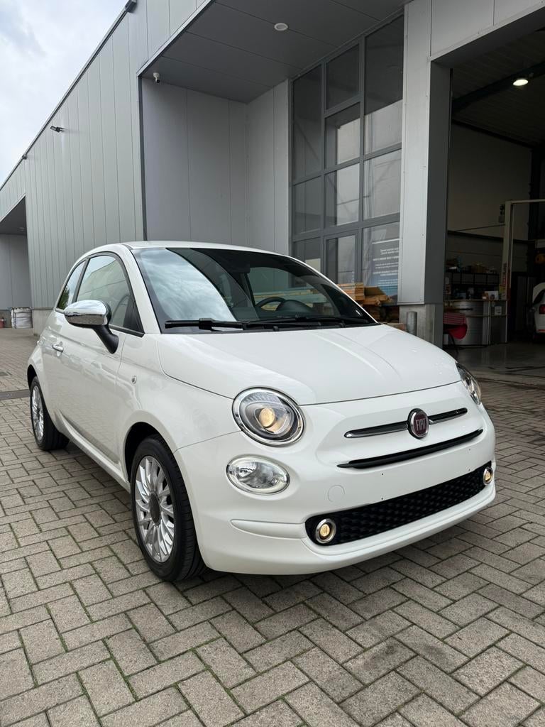 Knappe Fiat 500 Hybride van de eerste eigenaar, als nieuw, Voorwielaandrijving, Stof, Electronic Stability Program (ESP), Wit