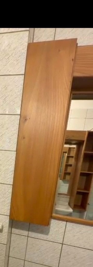 Armoires salle de bain bois 2 miroirs et 3 spots.Bruxelles, Enlèvement, Comme neuf