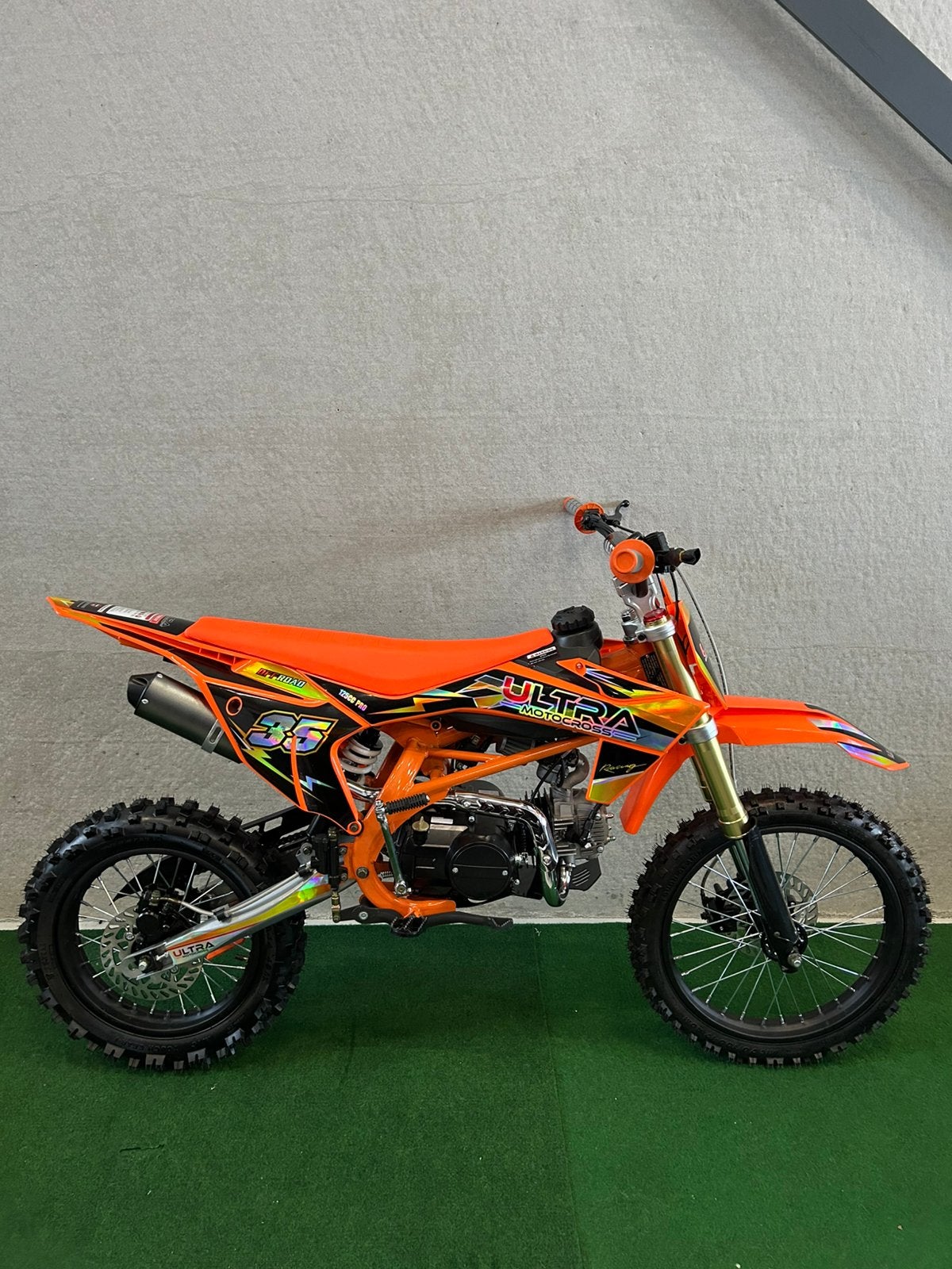 Nieuwe Ultra 125cc pitbikes met elektrische start ,4 kleuren, Enlèvement, Neuf, Frein à disque, 125 cm³