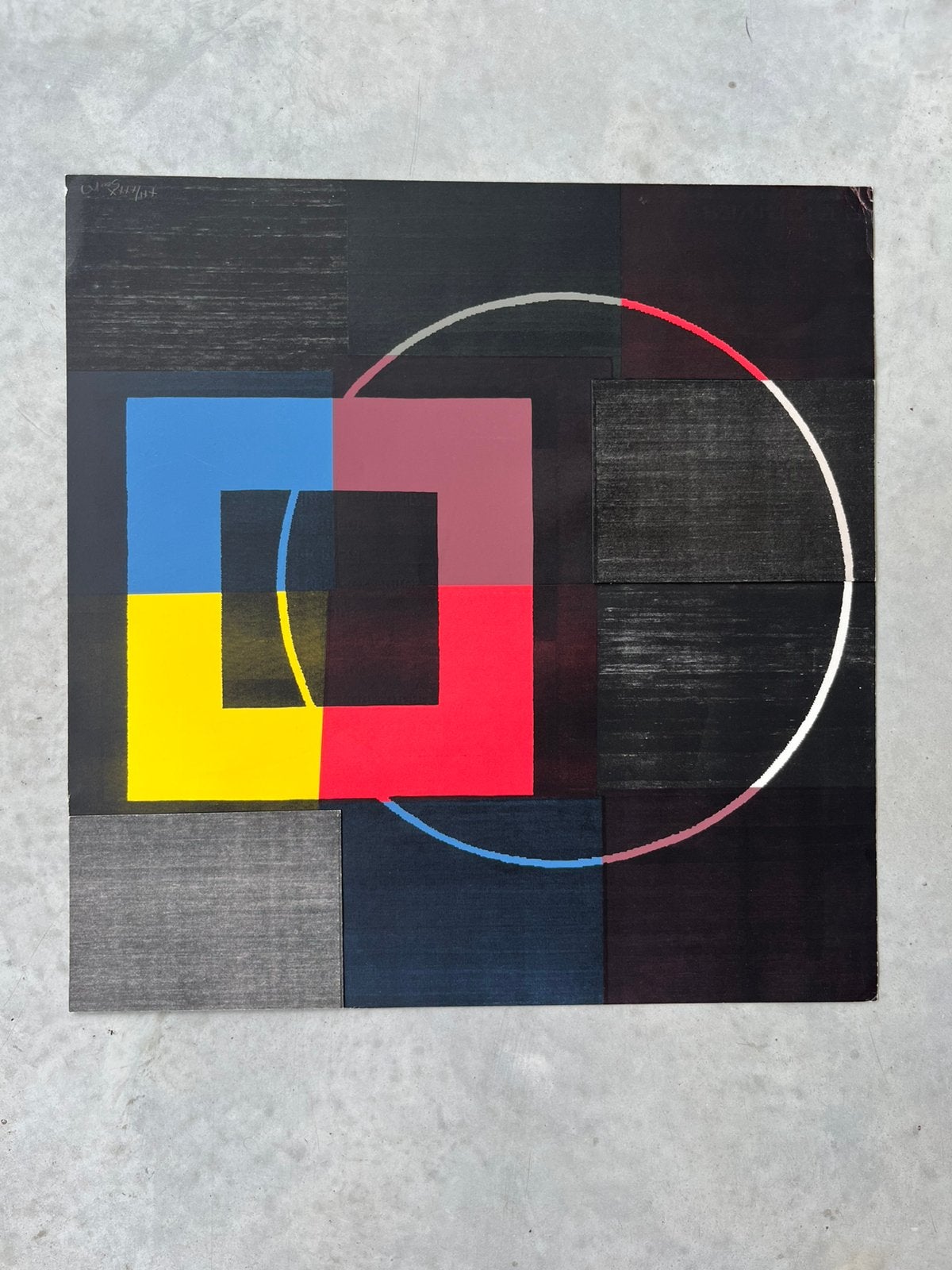 Michel Seuphor - litho en collage, Antiquités & Art, Art | Lithographies & Sérigraphies, Signé, Enlèvement ou Envoi