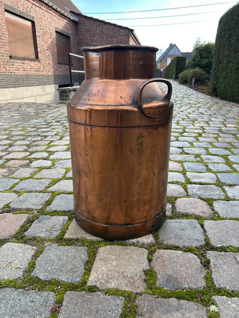 Antieke / vintage koperen melkbus met stempel, Antiek en Kunst, Ophalen, Koper