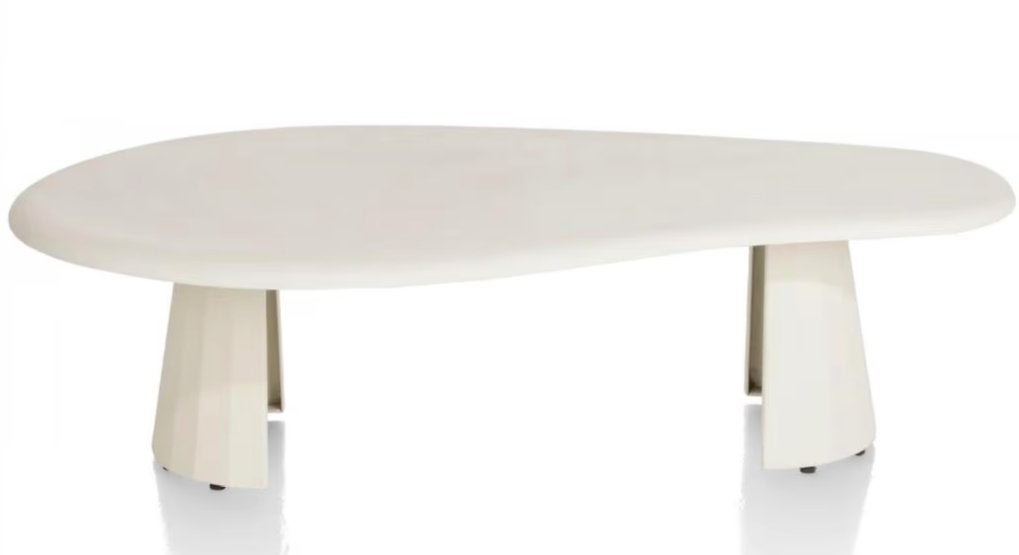 Salontafel ovaal Kalmar - Stone Skin Xooon, Ophalen, 50 tot 100 cm, 100 tot 150 cm, Overige materialen