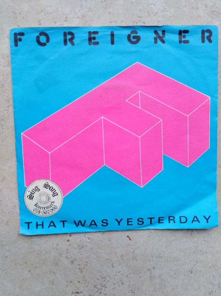 FOREIGNER: "That was yesterday" - ROCKTOPPER! (+ SINGLESET!), 7 inch, Zo goed als nieuw, Rock en Metal, Fotohoes