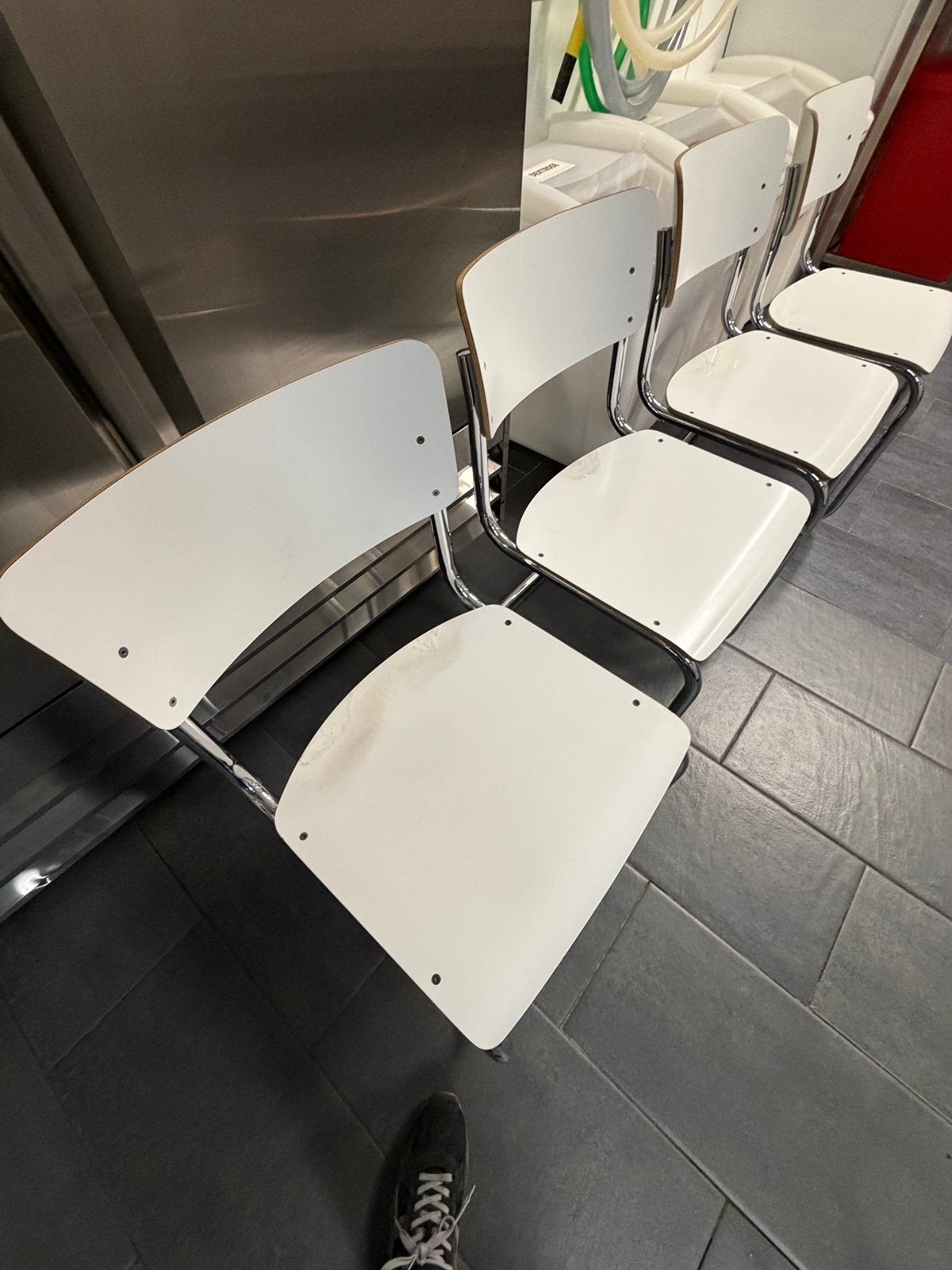 Thonet stoel s43, Huis en Inrichting, Stoelen, Ophalen, Gebruikt, Wit
