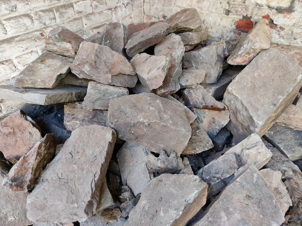Moellon/blocs de pierre - Greywack - Brun/rouge/orange, Jardin & Terrasse, Neuf, Marron, Quartzite, Enlèvement