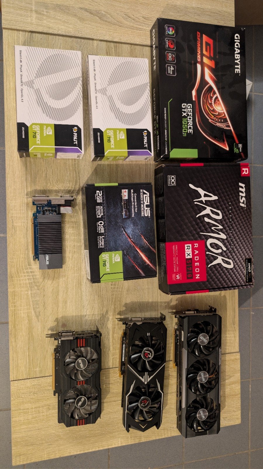 différentes cartes à vendre : GTX 1050 Ti, RX570, GT710, etc, Informatique & Logiciels, Cartes vidéo, Enlèvement ou Envoi, Utilisé