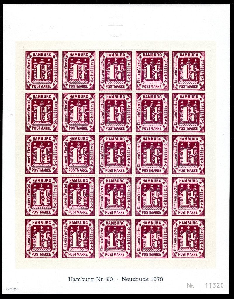 ALLEMAGNE Hambourg 20 nouvelle édition 1978 MNH, Envoi, Non oblitéré