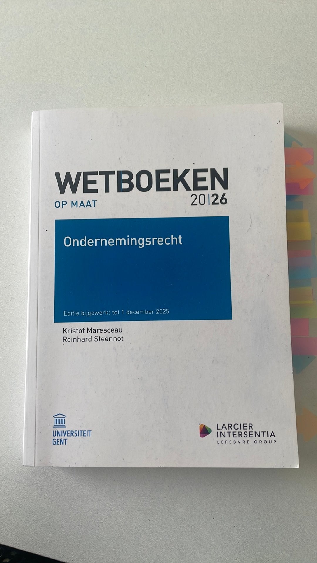 Wetboek ondernemingsrecht + belangrijke artikels, Boeken, Ophalen of Verzenden, Zo goed als nieuw