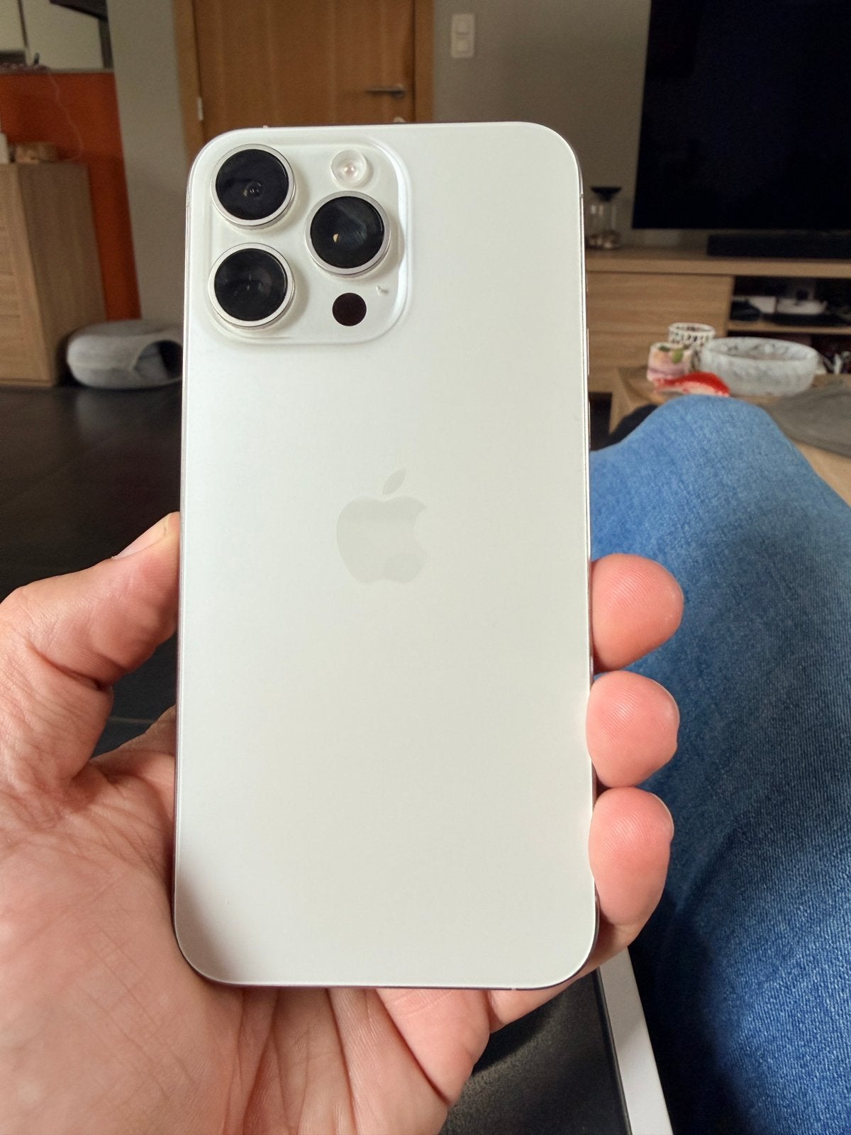 Iphone 15 pro max 512Gb white/wit/titanium/sterrenlicht, 512 GB, 86 %, IPhone 15 Pro Max, Comme neuf