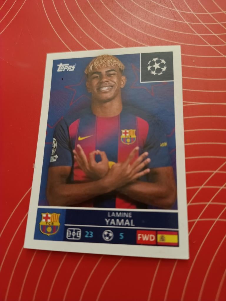 Sticker Lamine Yamal Barcelona Topps 2025/26, Enlèvement ou Envoi, Autocollant
