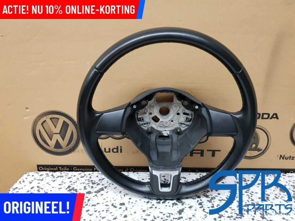POLO 6R HIGHLINE Stuurwiel leder LEDEREN STUUR ORIGINEEL, Gebruikt, Volkswagen, Ophalen of Verzenden, Volkswagen