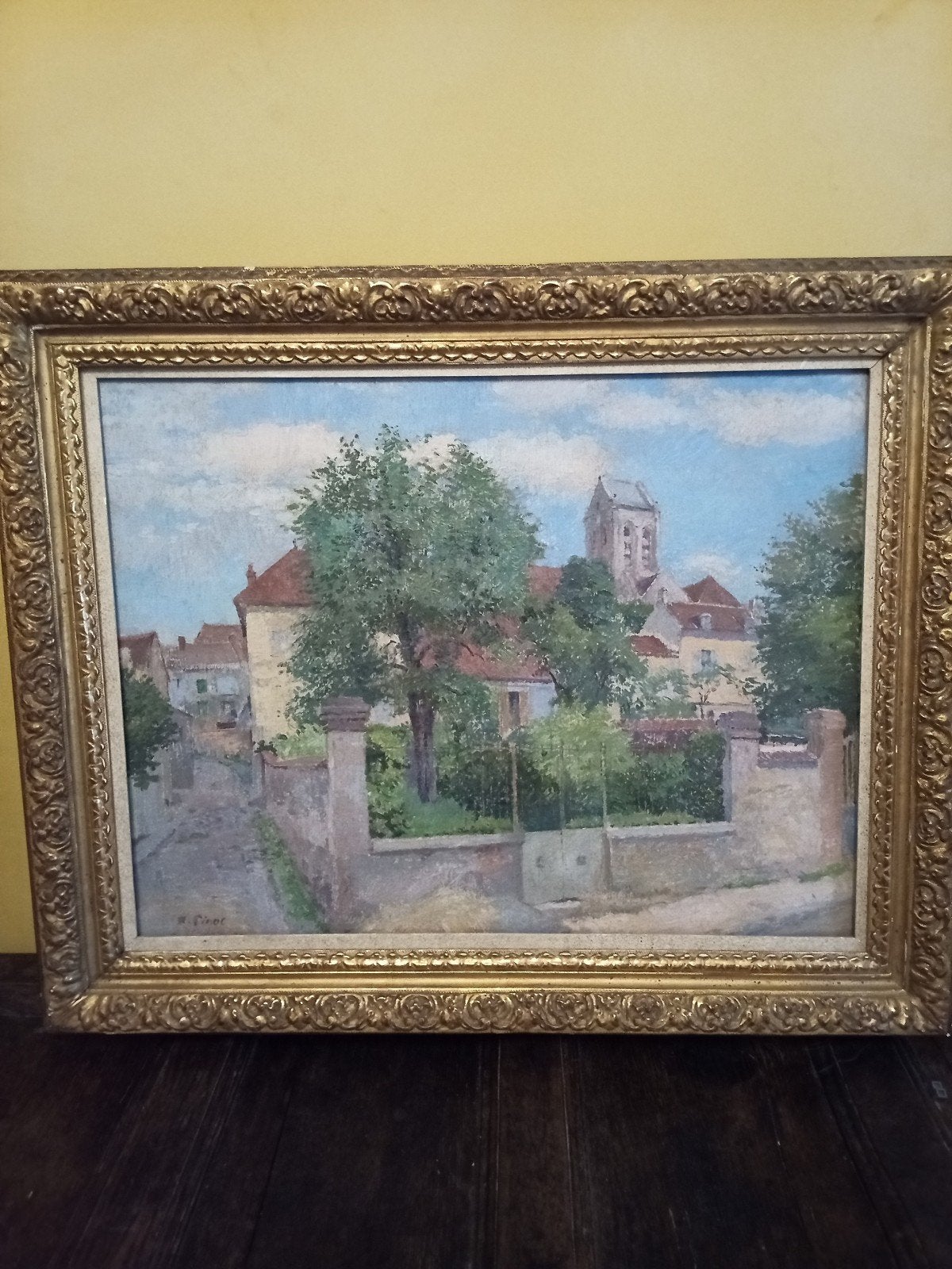 Eglise d'Auvers sur Oise, Antiquités & Art, Art | Peinture | Classique, Enlèvement, Paysage urbain / rural, Toile