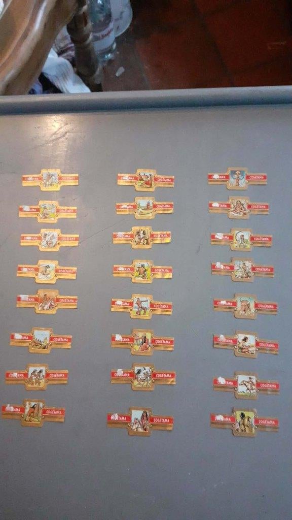 24 bagues de cigare image indien marque cogerama, Enlèvement ou Envoi, Utilisé, Bagues de cigare