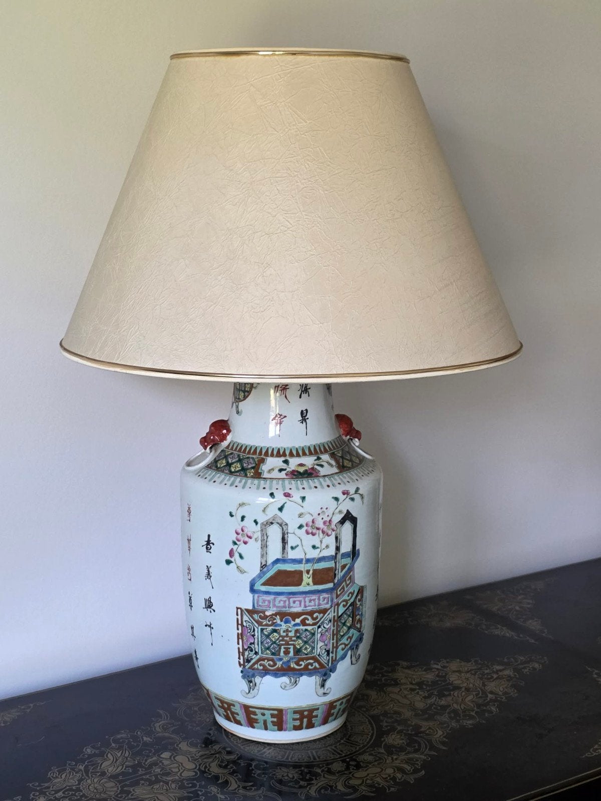 Oude Chinese lamp, Ophalen