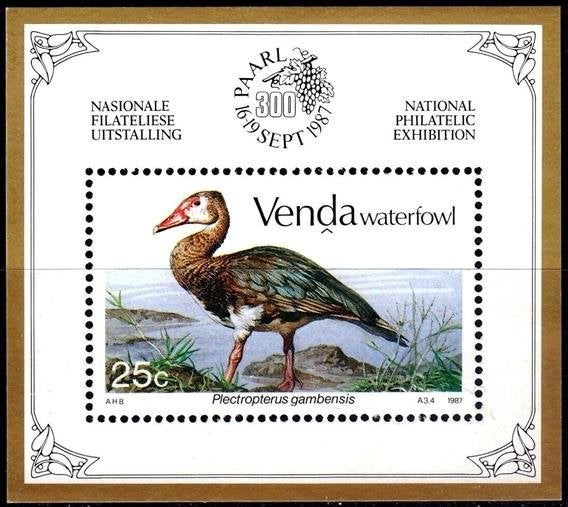 VENDA 1987 Watervogel Blokje, Michel: B-3, Postfris., Envoi, Non oblitéré, Animal et Nature