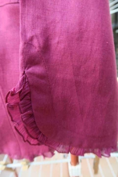 Blouse nieuw linnen lila ruches 123  mt  36-38, Kleding | Dames, Maat 38/40 (M), Overige kleuren, Nieuw, Ophalen of Verzenden