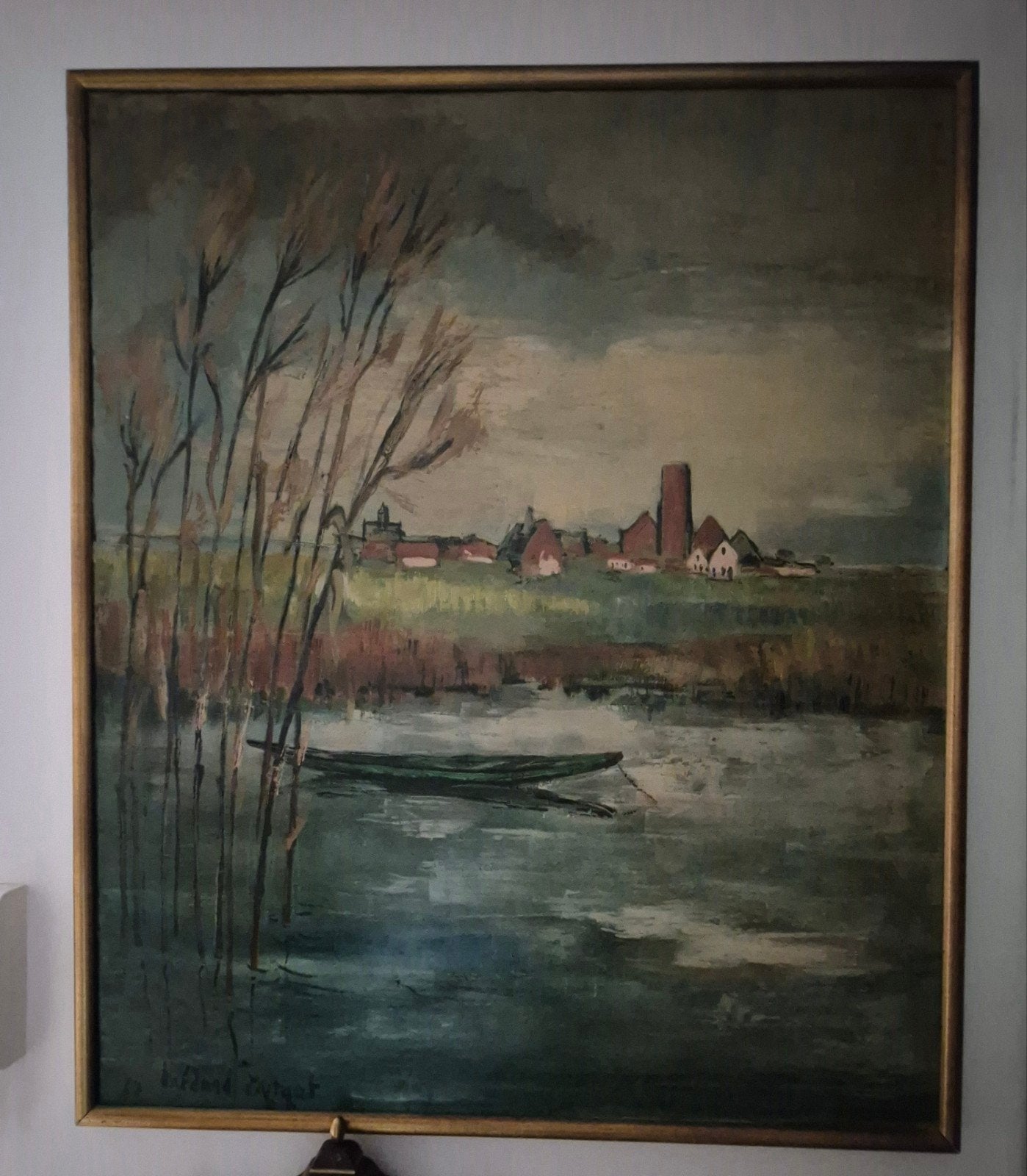 Olieverf op doek Medard Tytgat 64, Antiek en Kunst, Ophalen, Doek