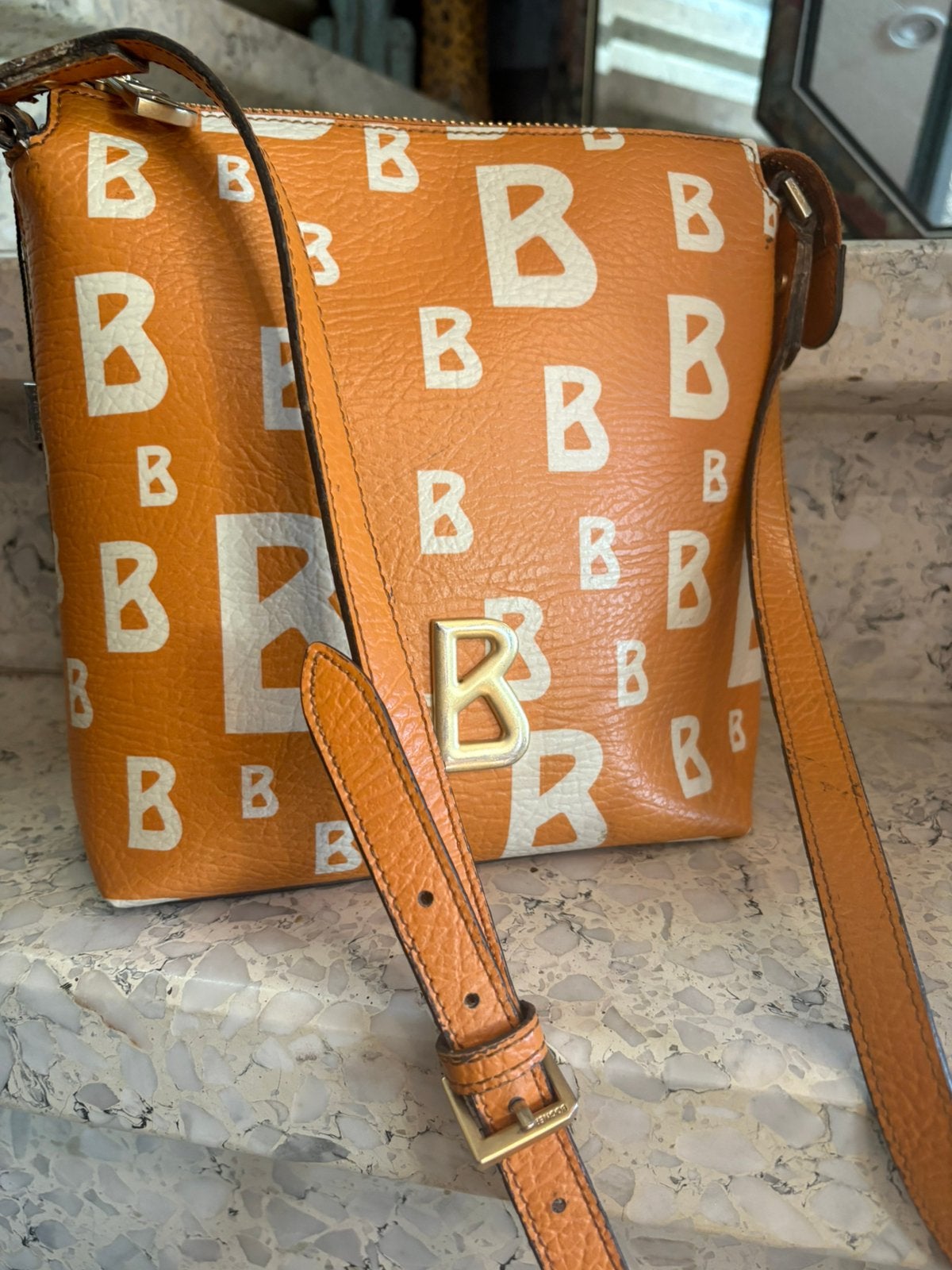 BOGNER lederen crossbody tas, Ophalen of Verzenden, Zo goed als nieuw