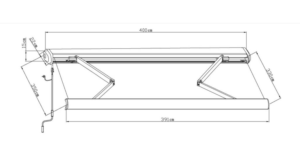Store banne motorisé, Jardin & Terrasse, Neuf, À bras articulé, 250 cm à 450 cm, 300 cm ou plus