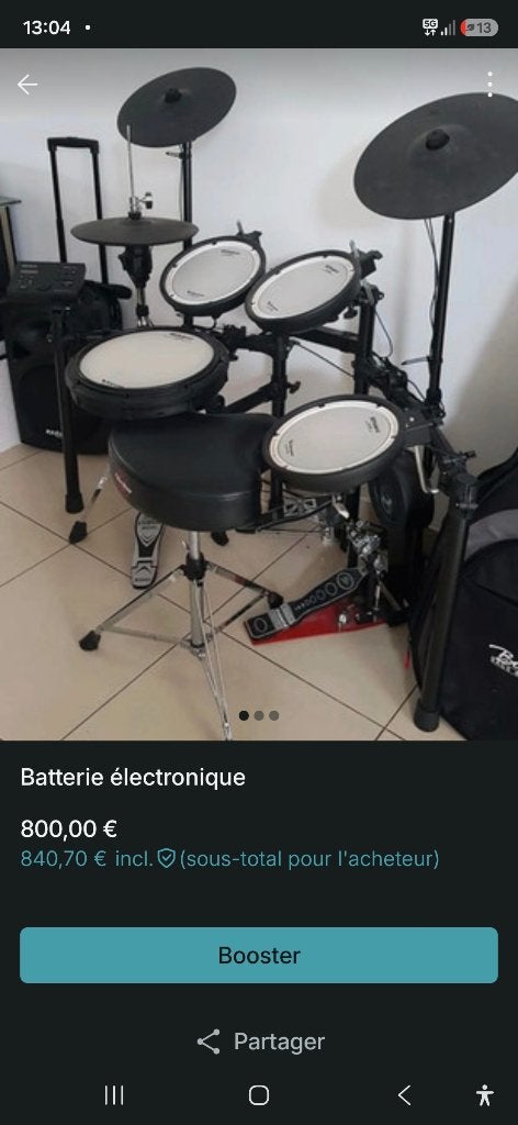 Batterie électronique, Enlèvement, Comme neuf, Roland