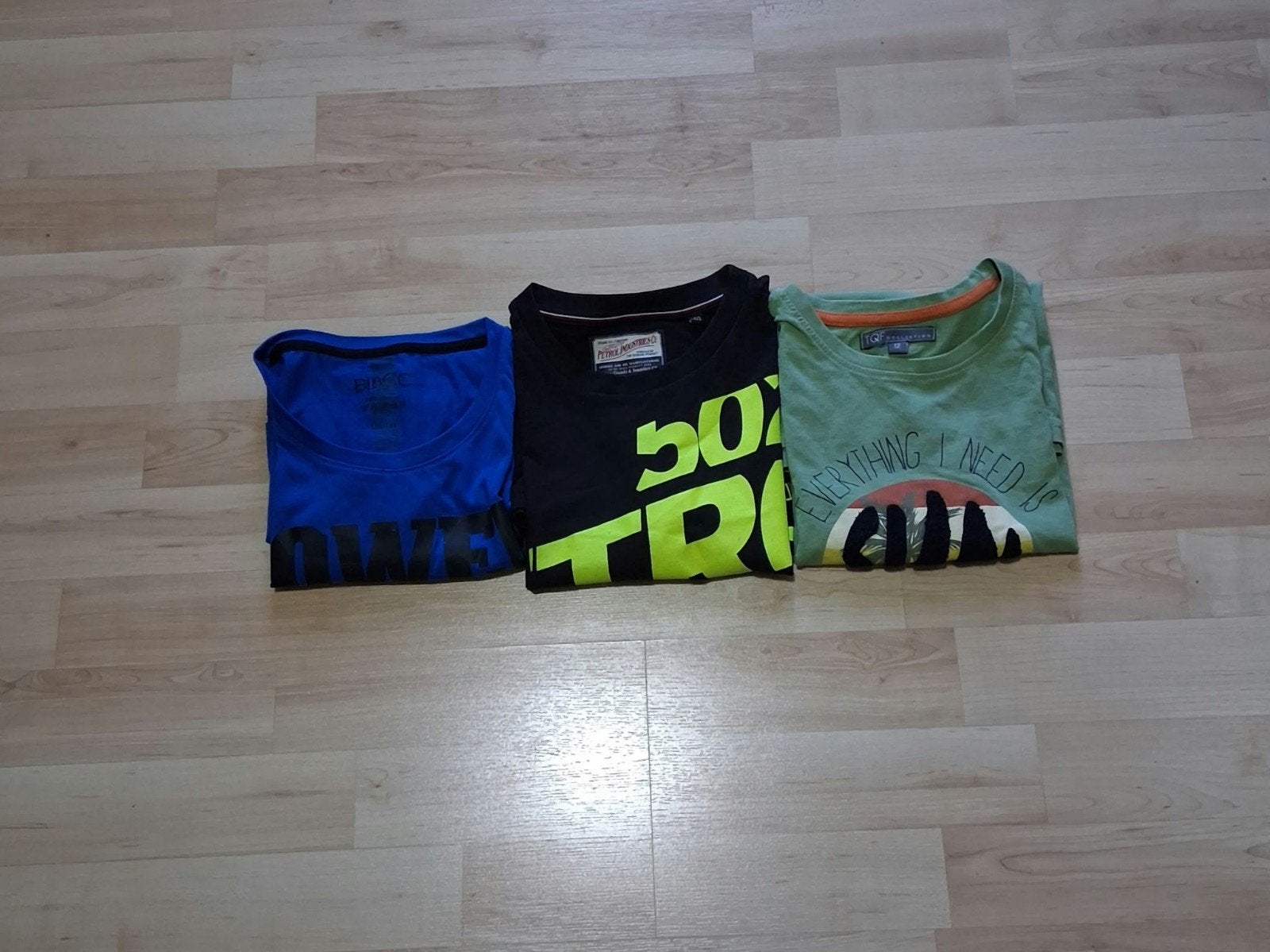 3 t shirts (blauw/zwart/groen) – maat 152 (12 jaa, Kinderen en Baby's, Jongen of Meisje, Petrol Industries, Ophalen of Verzenden