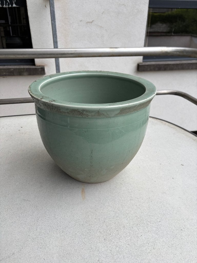 Lichtgroene bloempot., Tuin en Terras, Ophalen