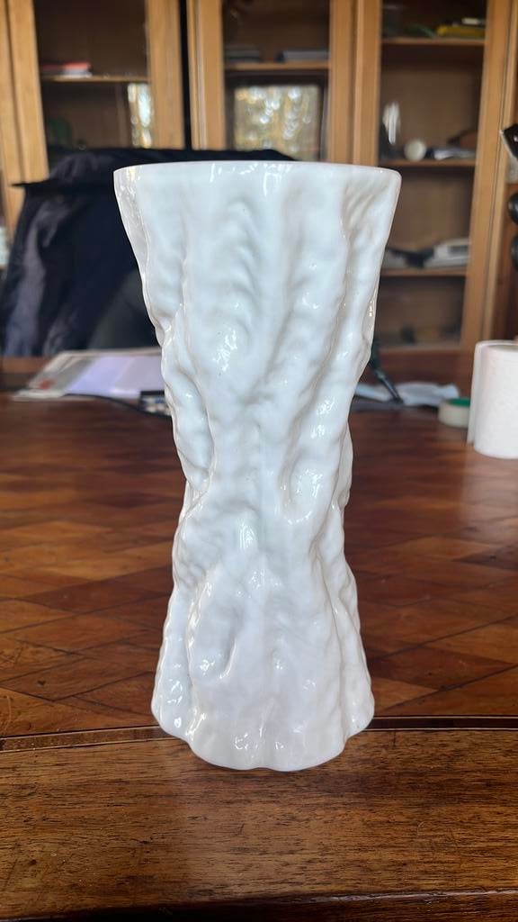 Vase en verre blanc vintage ingrid glashutte, Ophalen of Verzenden, Zo goed als nieuw