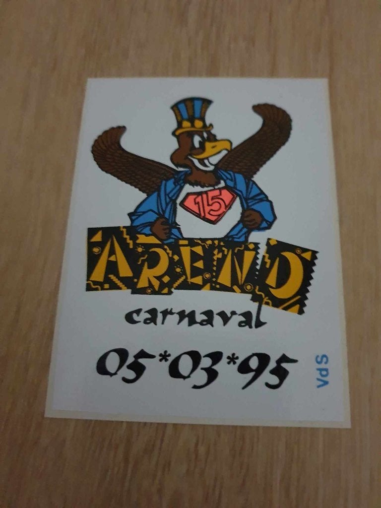 Carnaval Aalst sticker Arend 1995, Ophalen of Verzenden