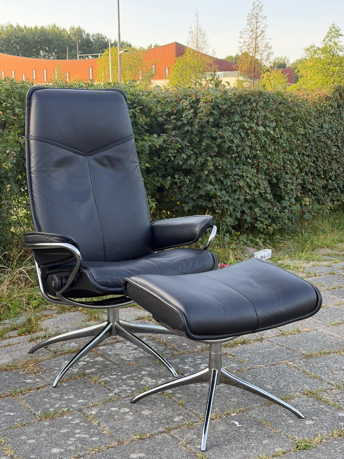 Stressless relax fauteuil met voetenbank, Ophalen of Verzenden, Zo goed als nieuw