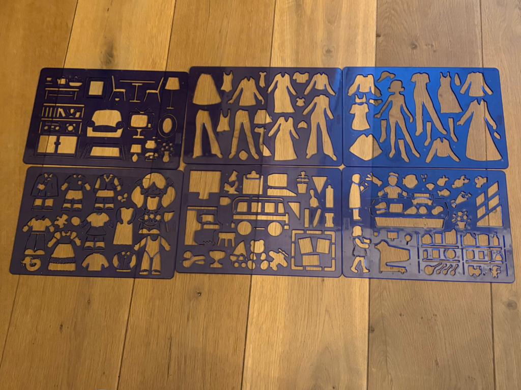 GRATIS Set Tekensjablonen, Ophalen of Verzenden, Gebruikt, Knutselen
