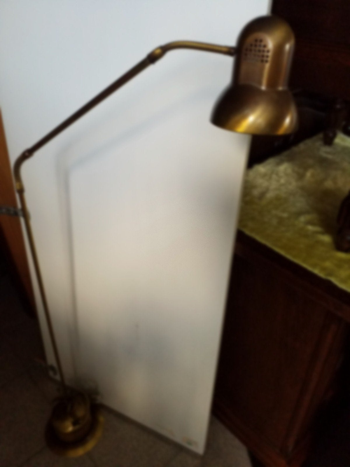 Staanlamp of leeslamp op2 plaatsen beweegbaar in messing, Huis en Inrichting, Ophalen