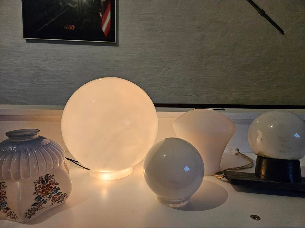 Lamp bollen / kapjes  in glas, Huis en Inrichting, Ophalen, Glas